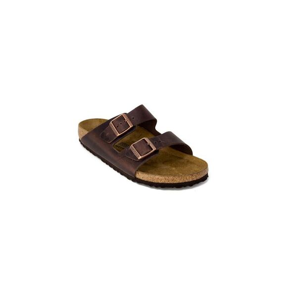Birkenstock Brown Leather Men's Slippers